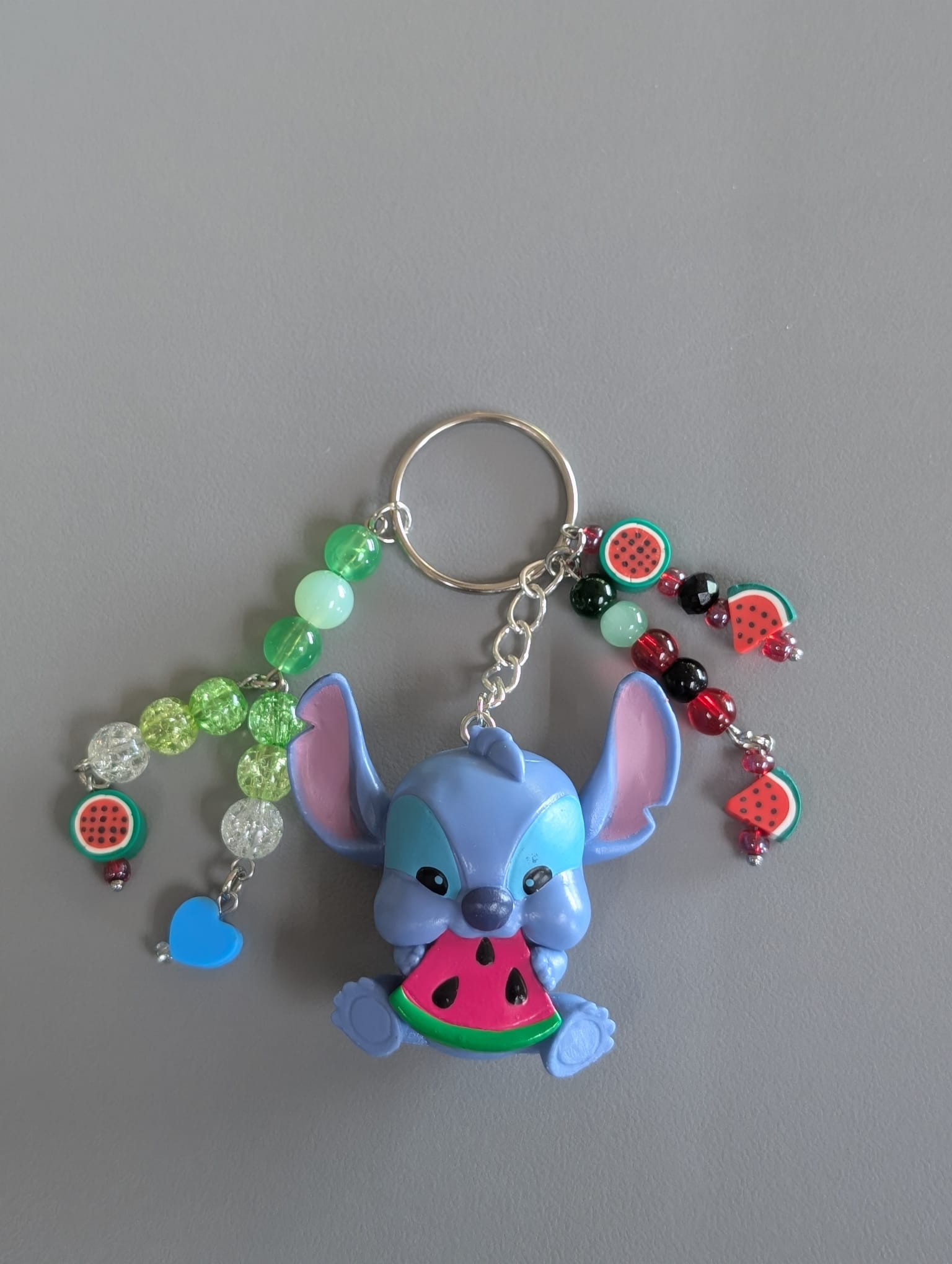 Stitch Eating a Watermelon Bag Charm