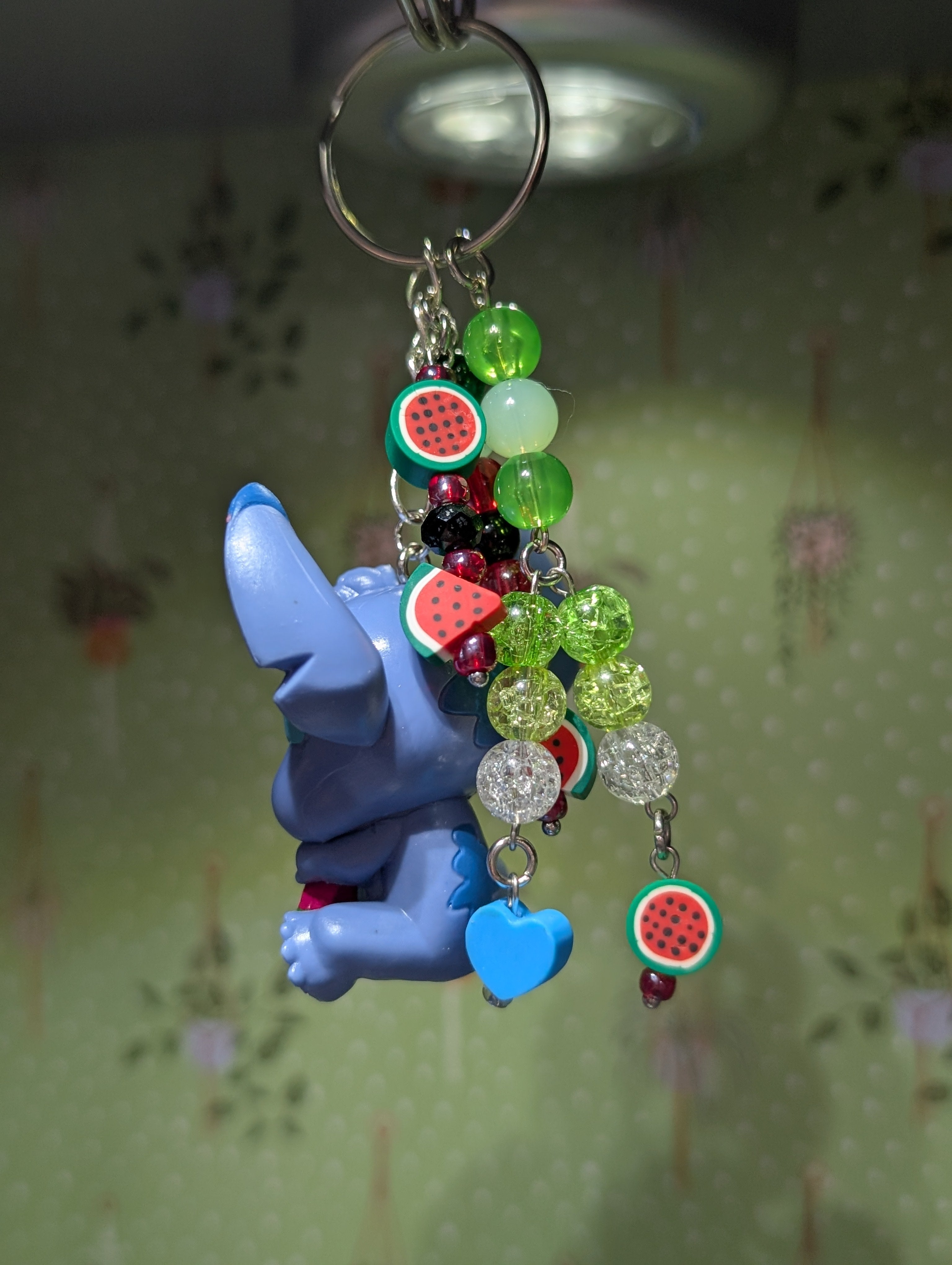 Stitch Eating a Watermelon Bag Charm