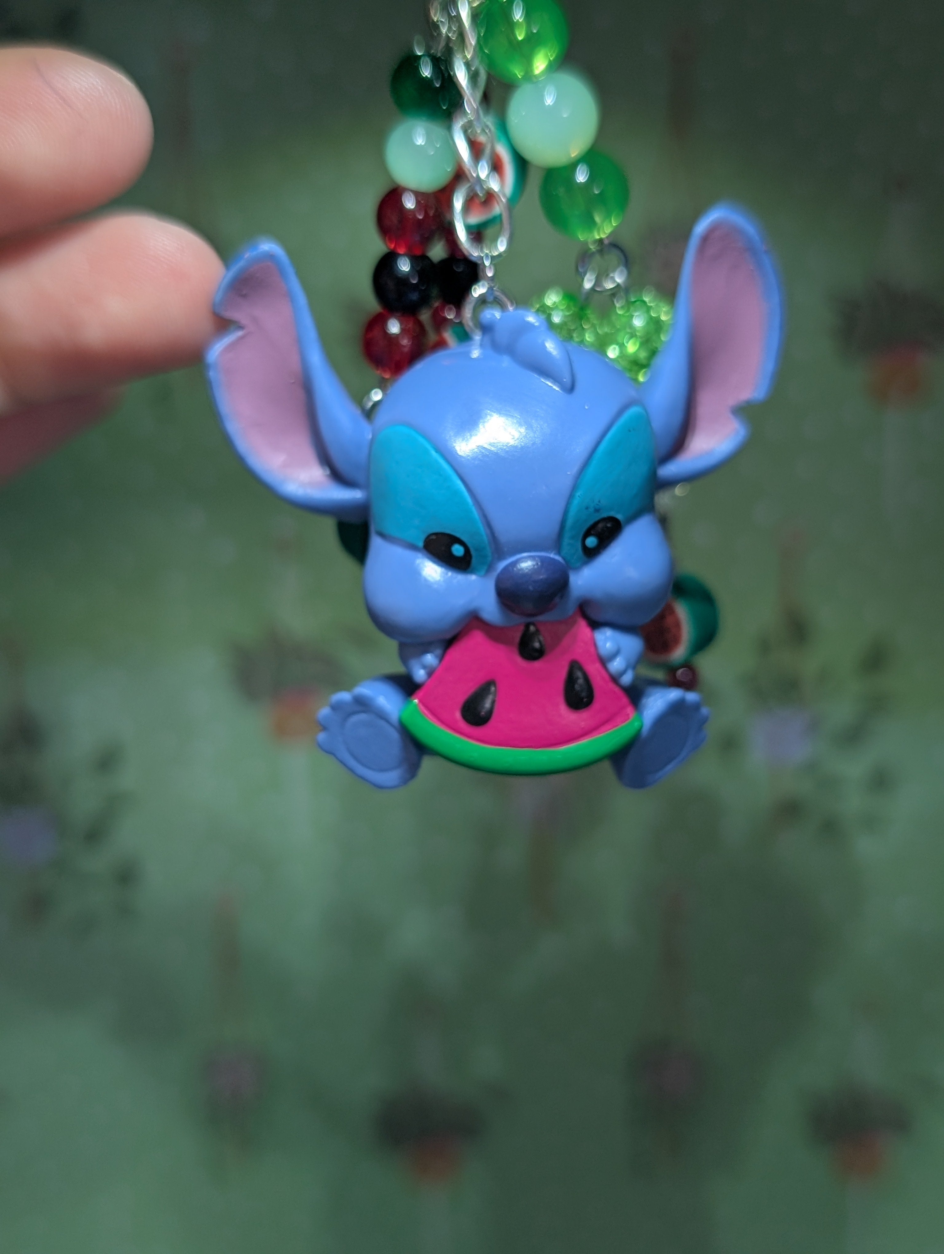 Stitch Eating a Watermelon Bag Charm