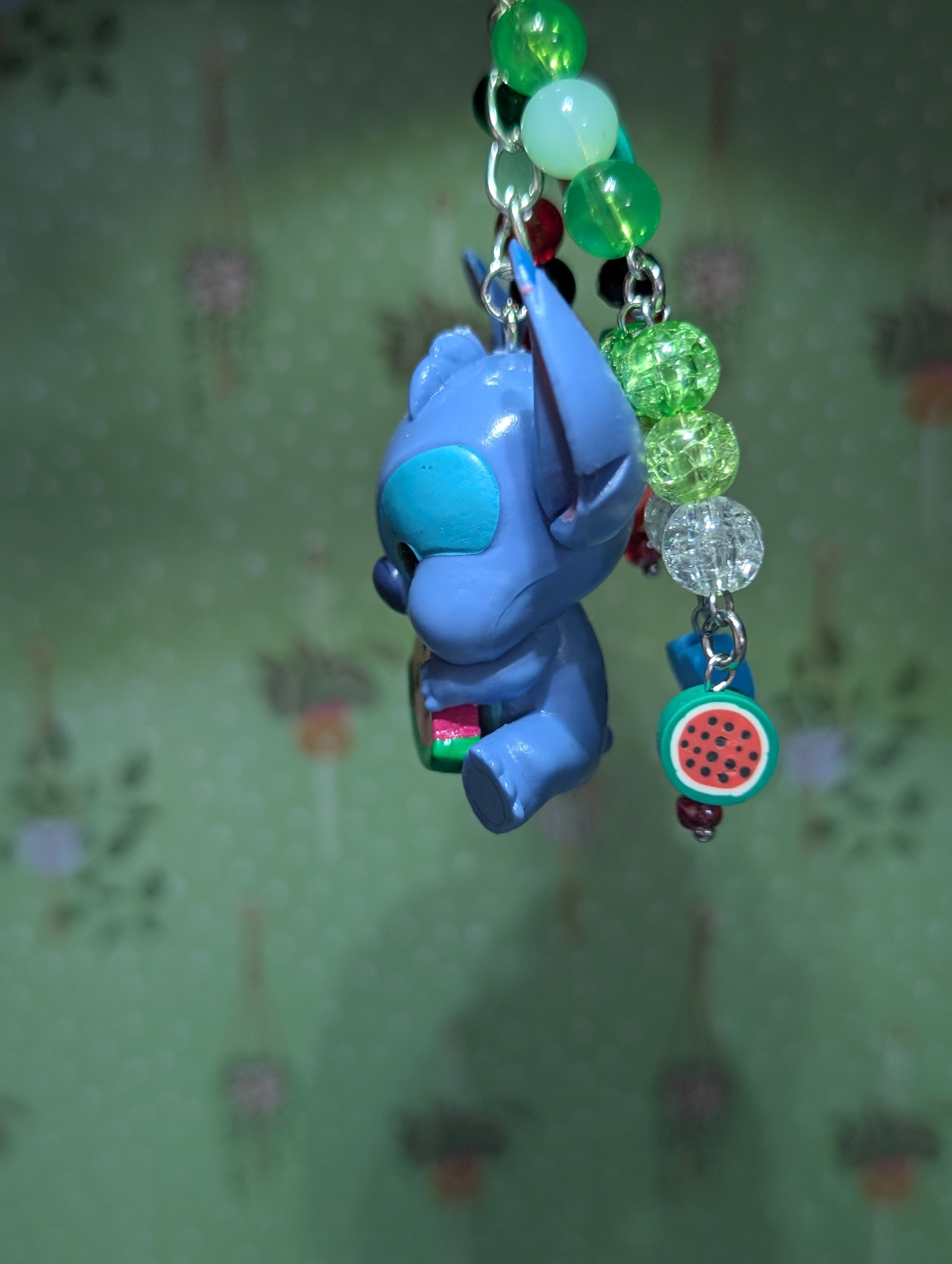 Stitch Eating a Watermelon Bag Charm