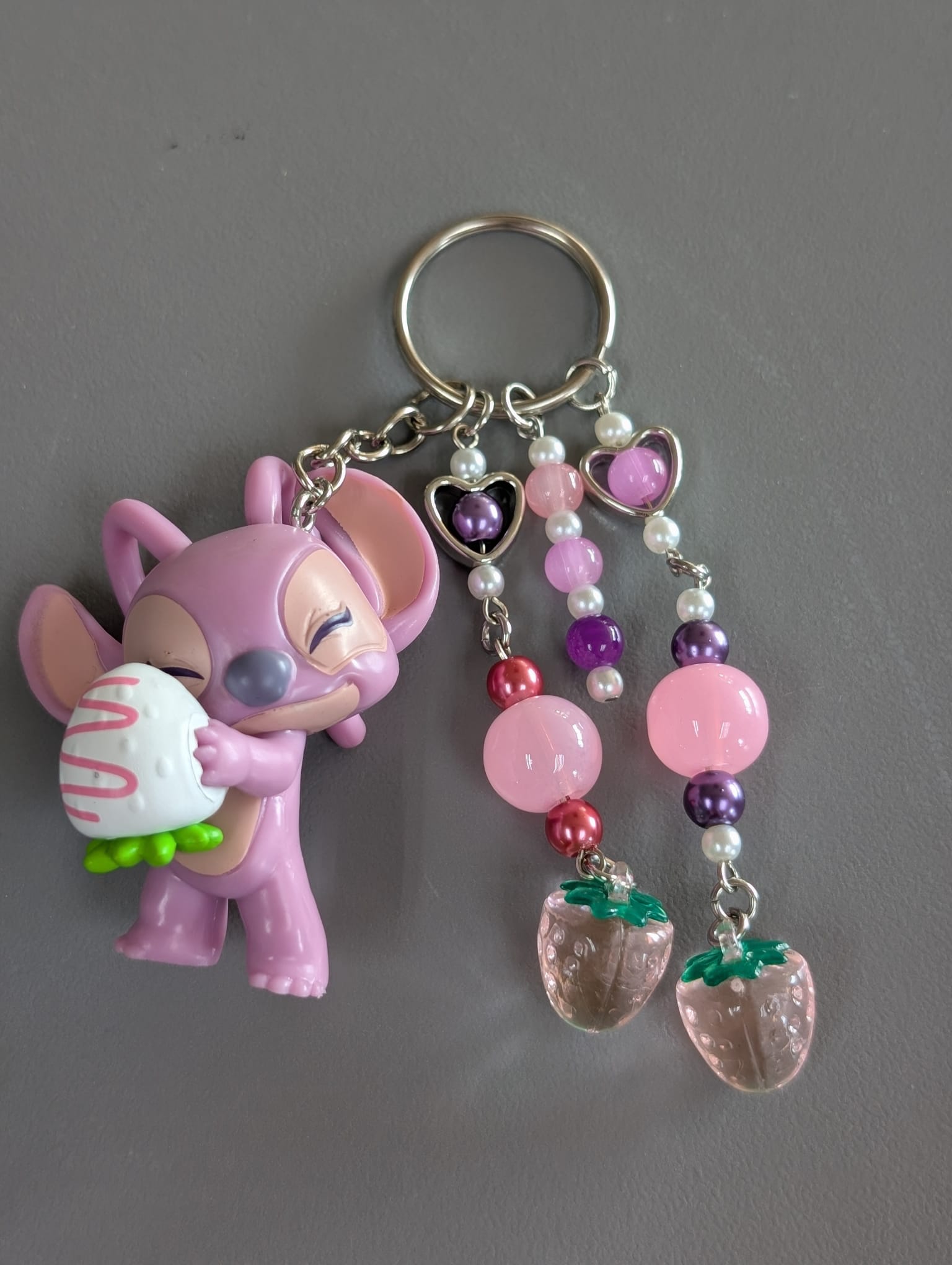 Angel Holding a Chocolate Strawberry Bag Charm