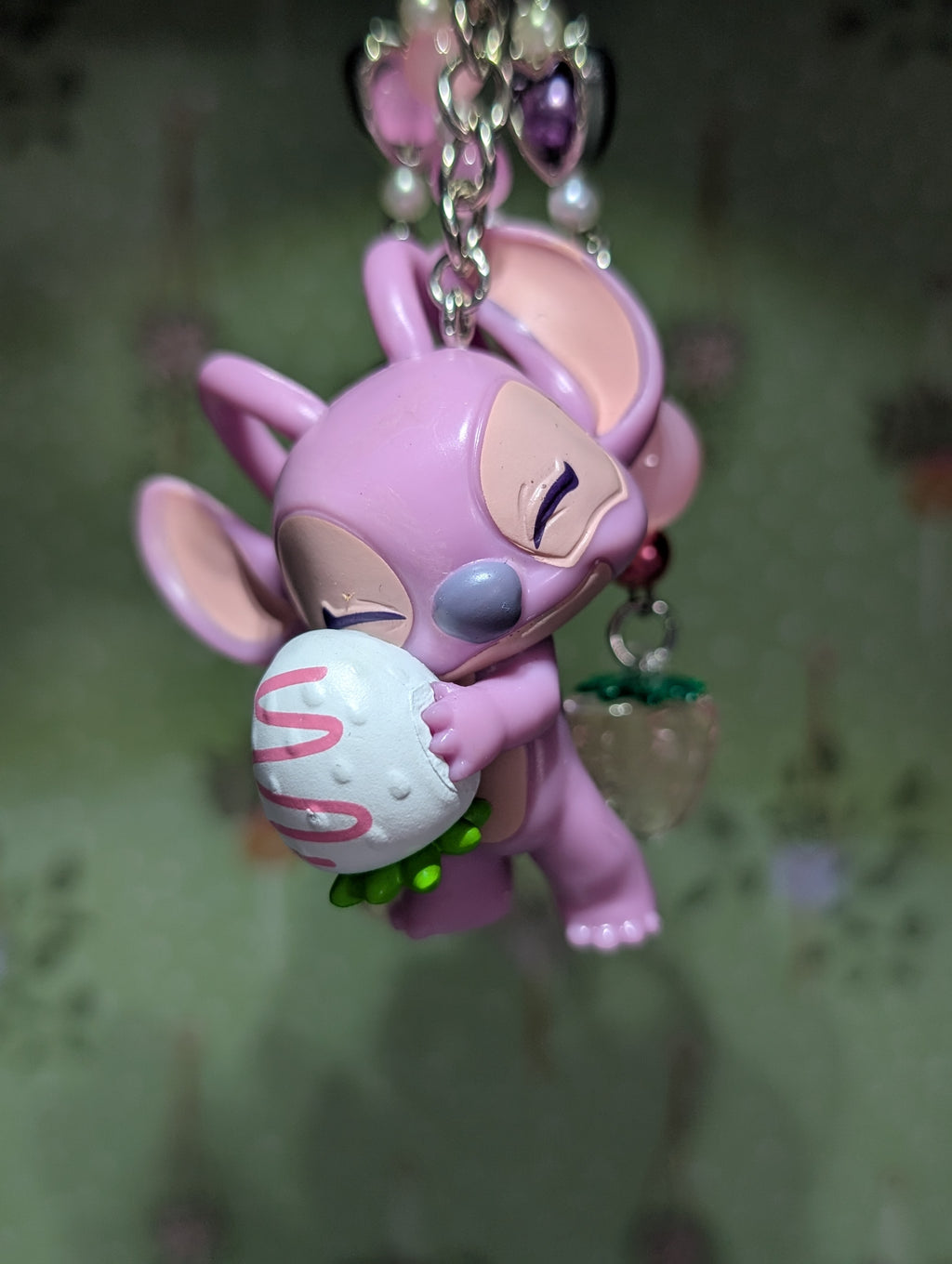 Angel Holding a Chocolate Strawberry Bag Charm