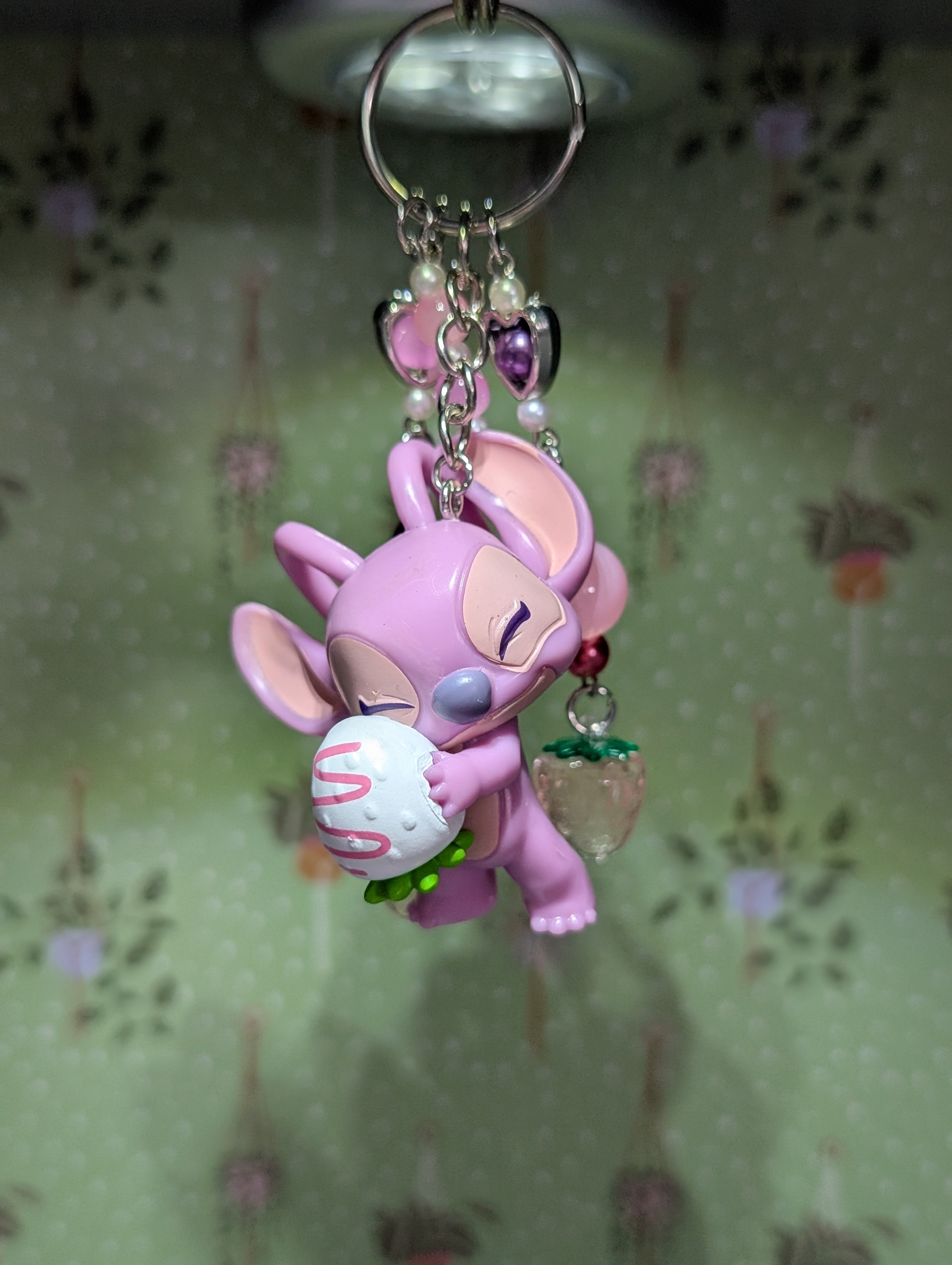 Angel Holding a Chocolate Strawberry Bag Charm