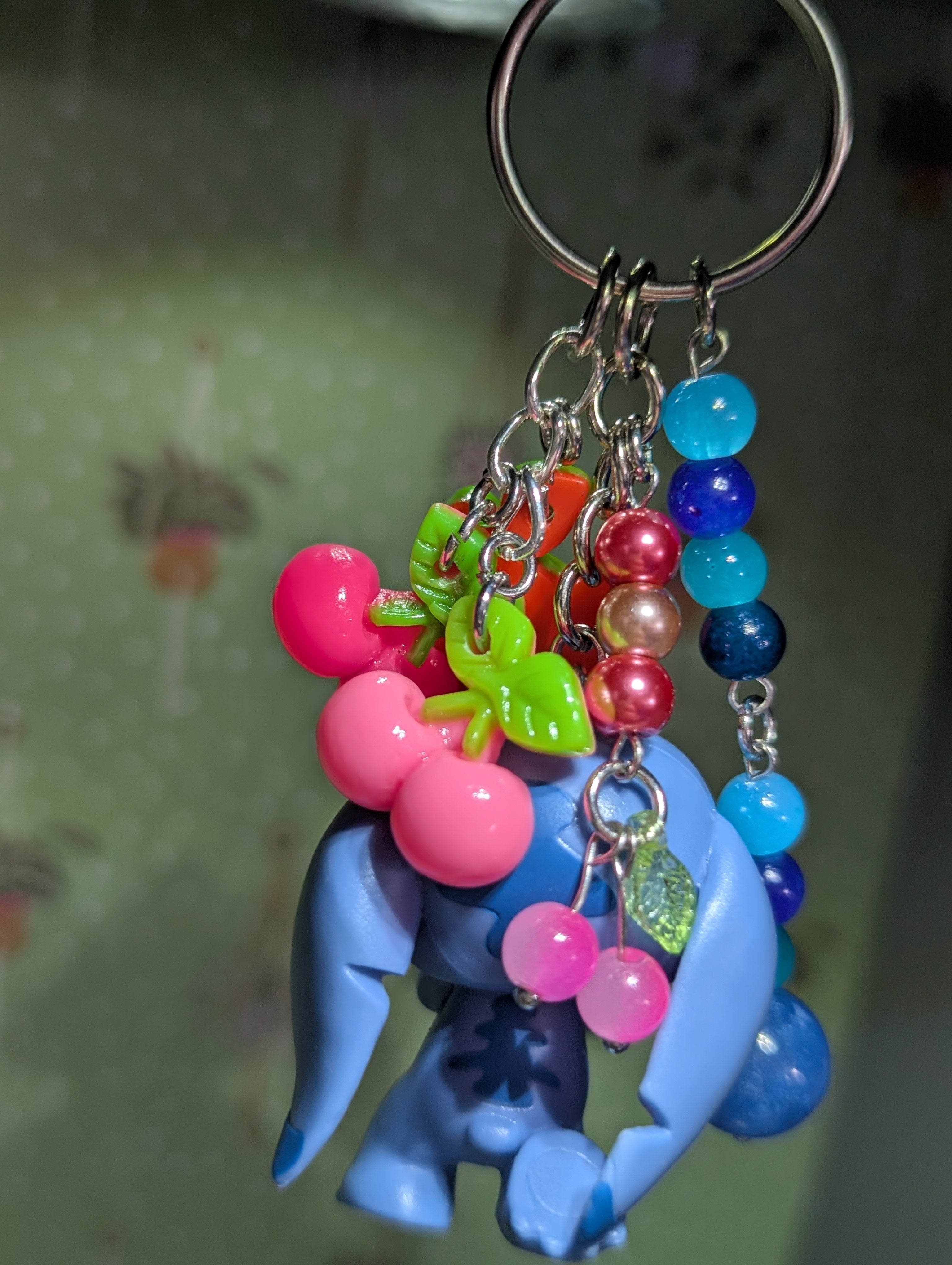 Stitch Eating a Cherry Pie Bag Charm