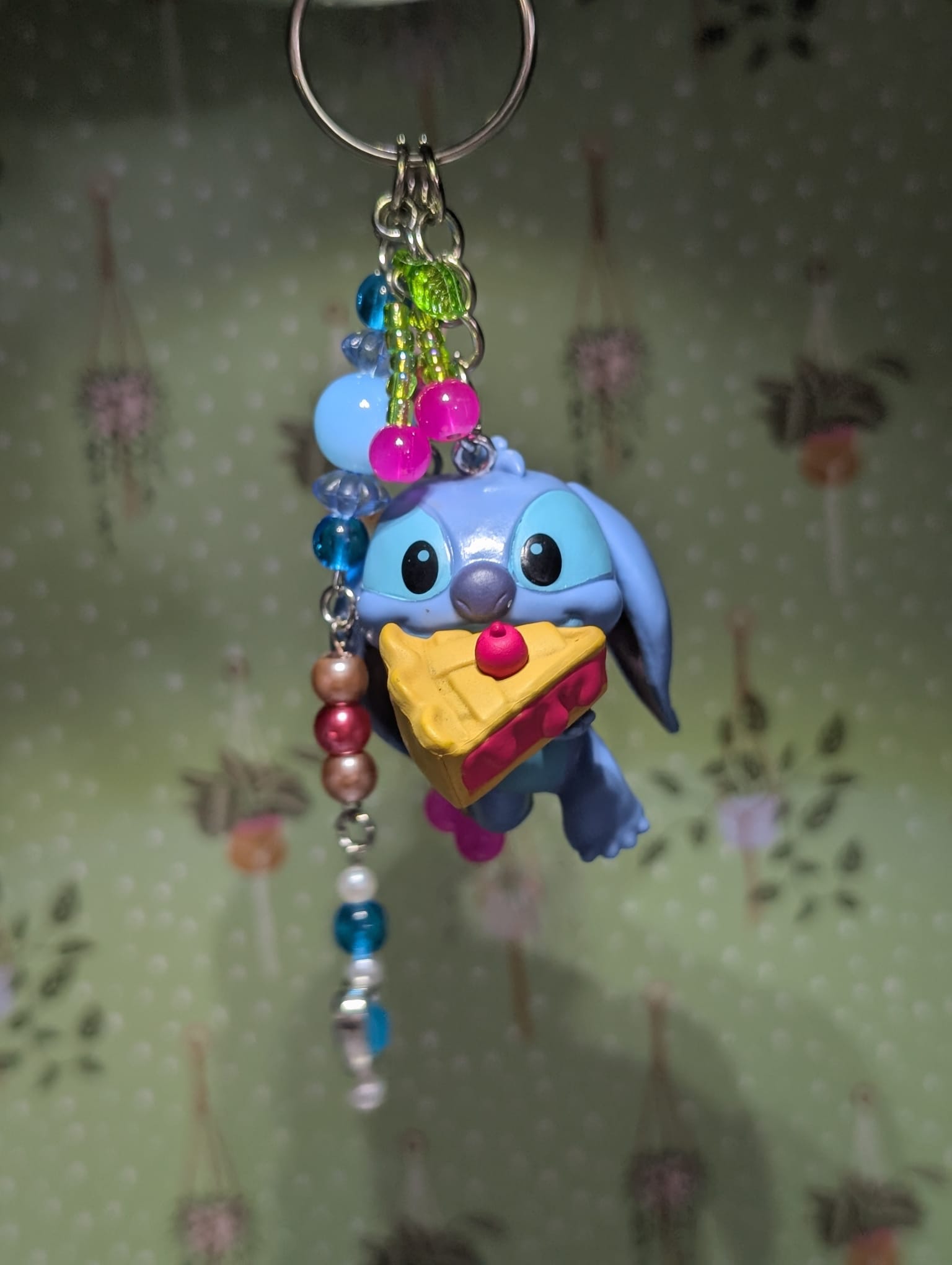 Stitch Eating a Cherry Pie Bag Charm