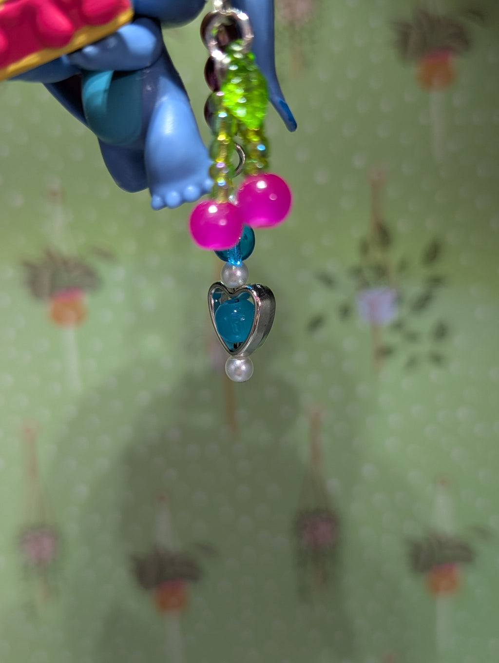 Stitch Eating a Cherry Pie Bag Charm