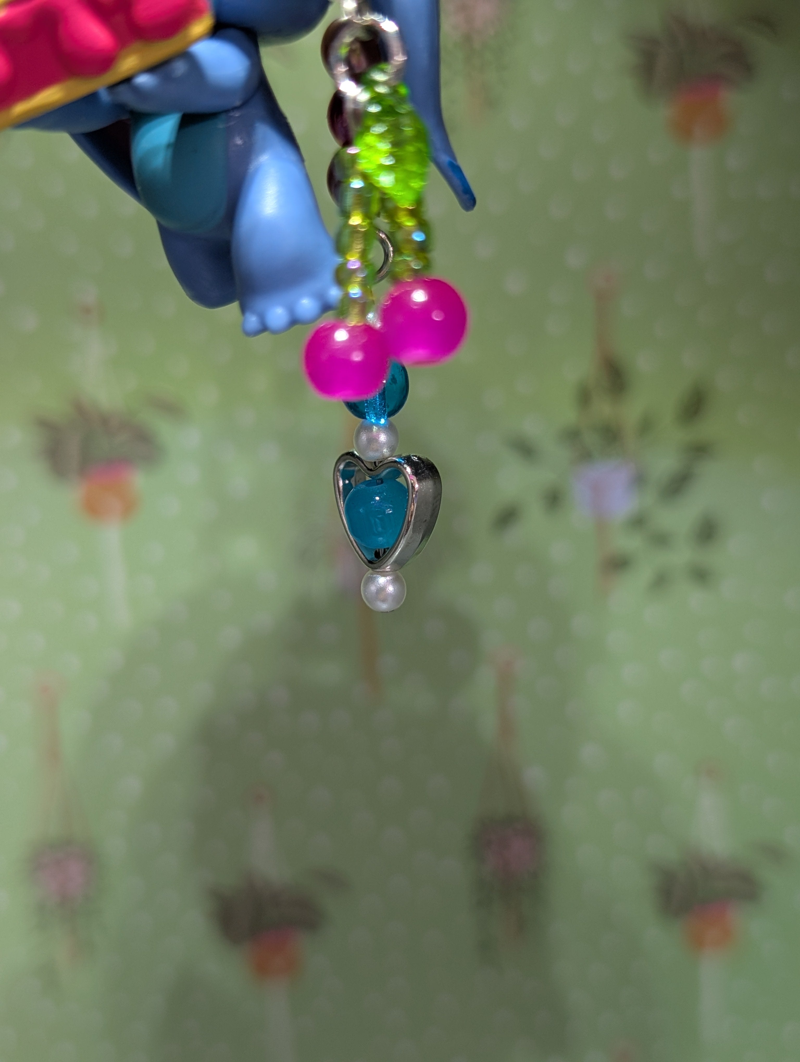 Stitch Eating a Cherry Pie Bag Charm