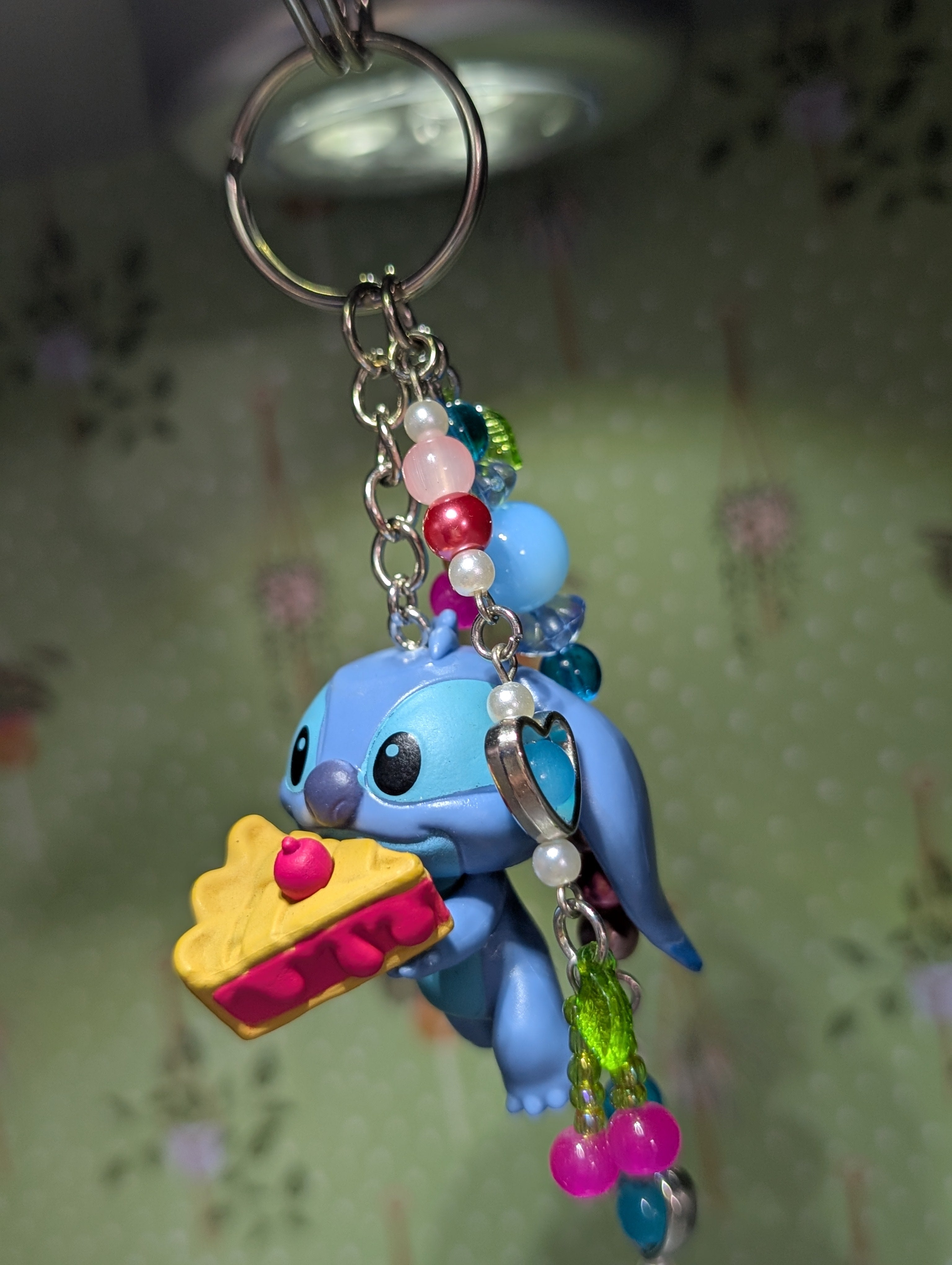 Stitch Eating a Cherry Pie Bag Charm