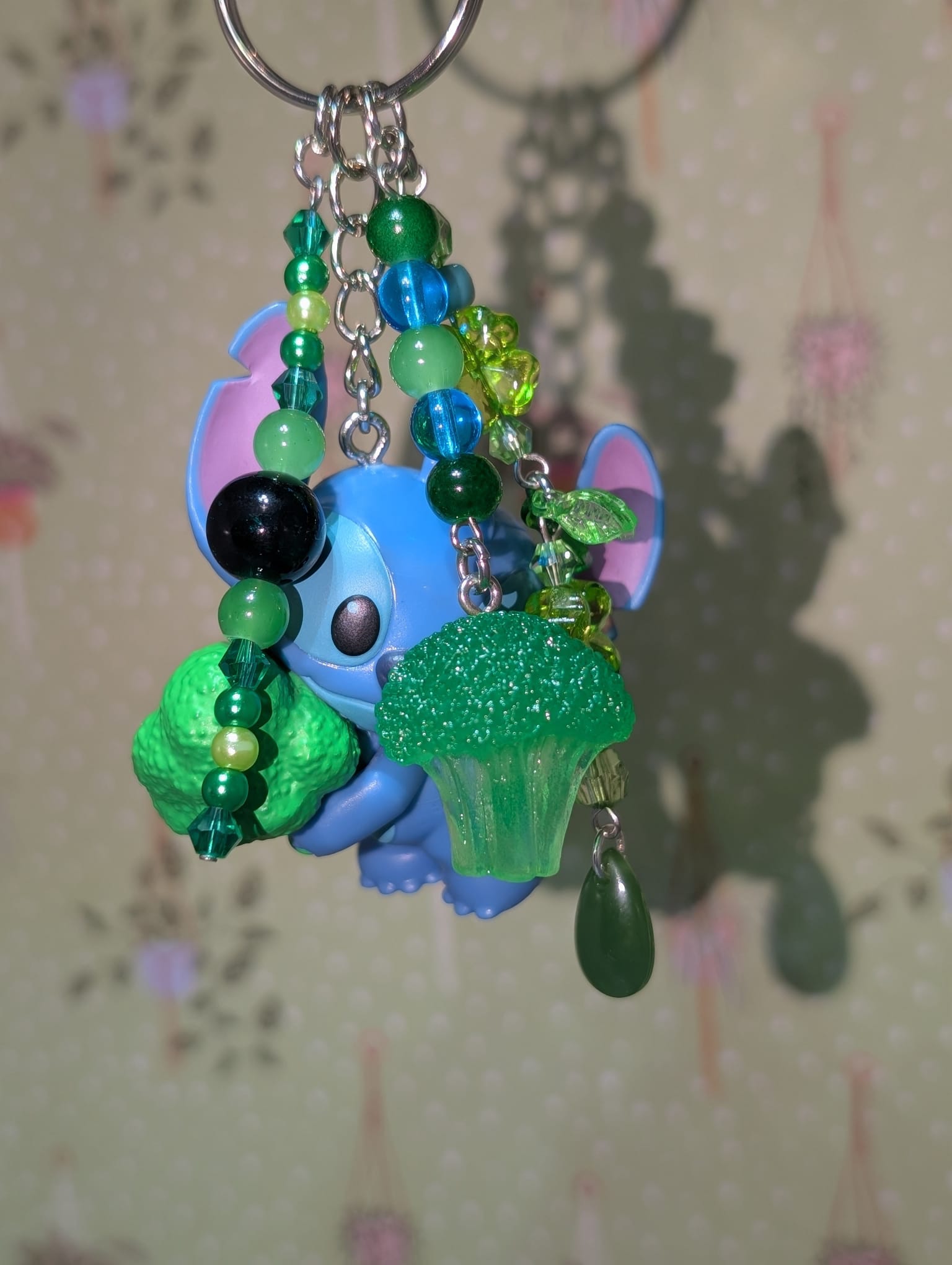 Stitch Holding a Floret of Broccoli Bag Charm