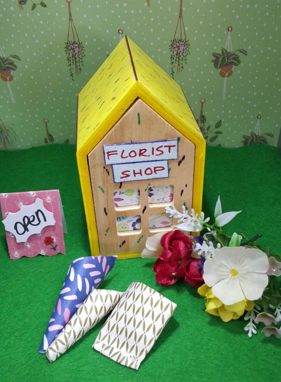 Handcrafted Florist Shop Decorative House - Handmade By Sandra