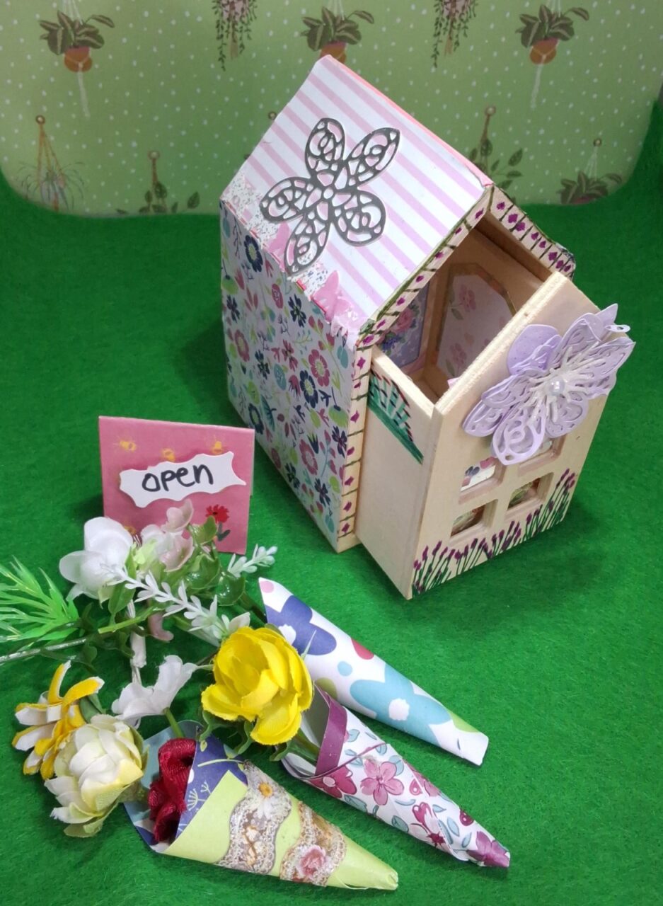 Handcrafted Florist Shop Decorative House - Handmade By Sandra