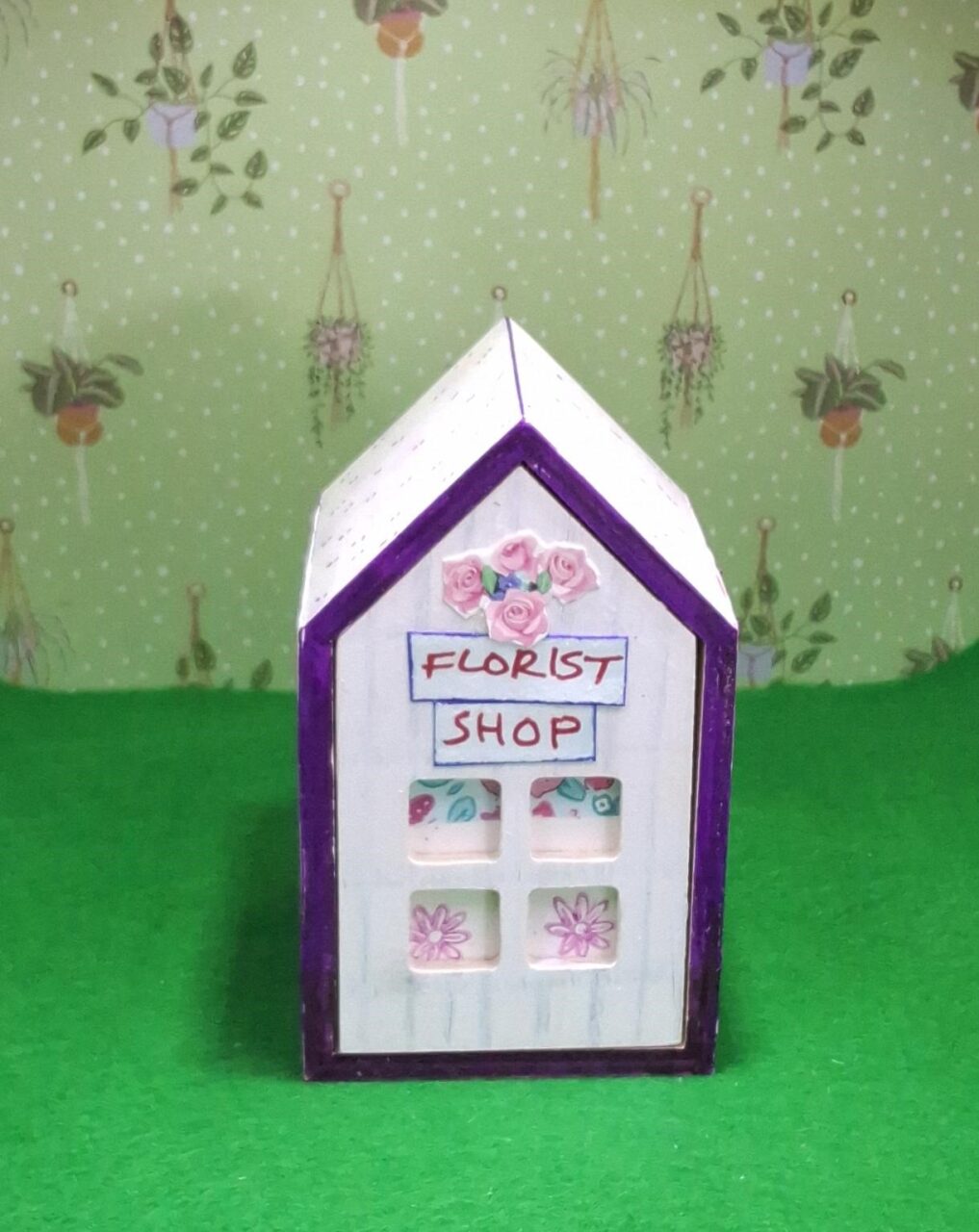 Handcrafted Florist Shop Decorative House - Handmade By Sandra