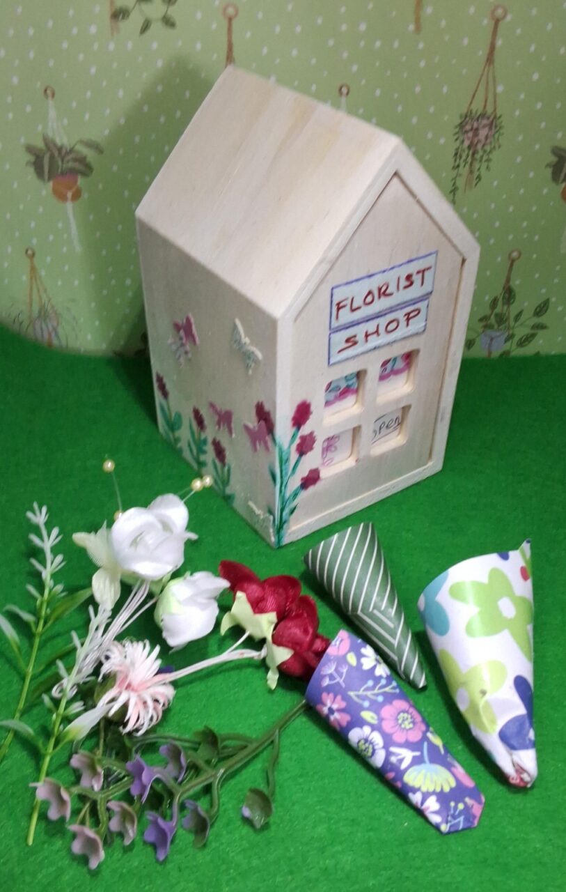 Handcrafted Florist Shop Decorative House - Handmade By Sandra