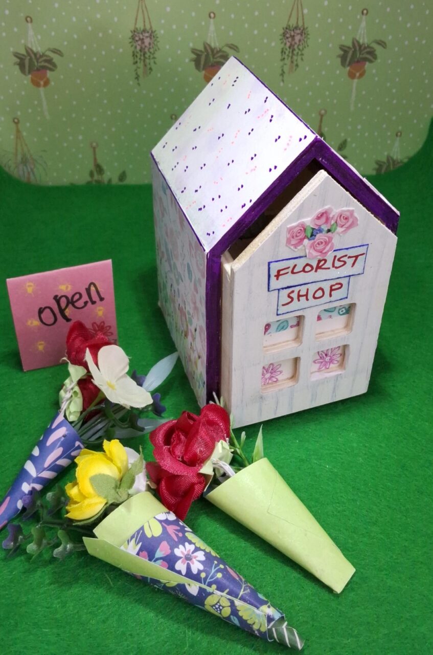 Handcrafted Florist Shop Decorative House - Handmade By Sandra