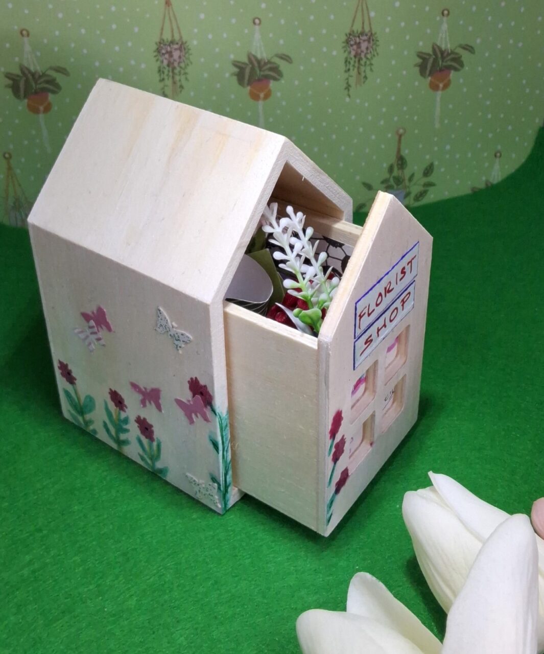 Handcrafted Florist Shop Decorative House - Handmade By Sandra