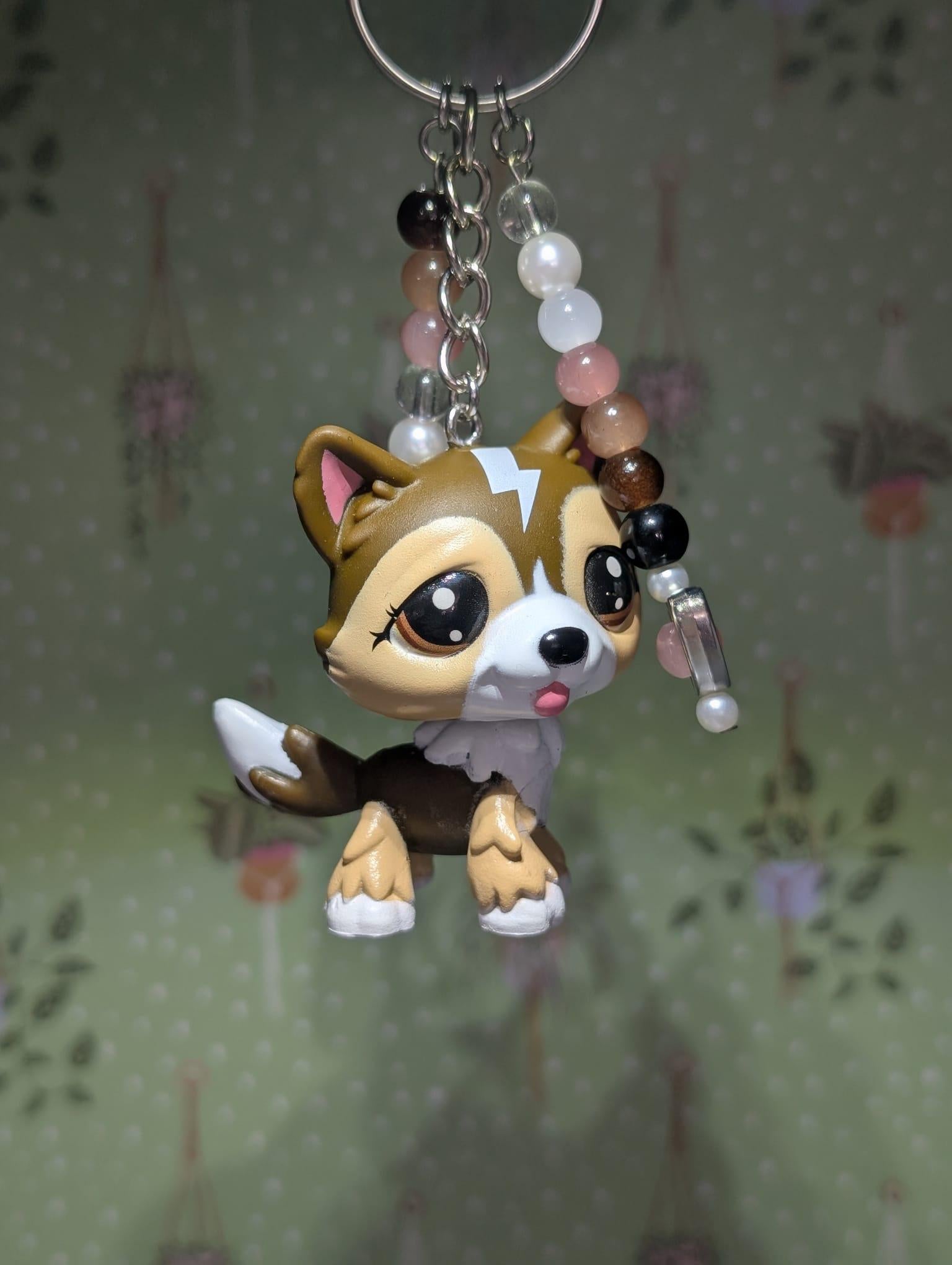 Sheltie Shetland Sheepdog - Genuine Littlest Pet Shop Figure Keyring / Bag Charm