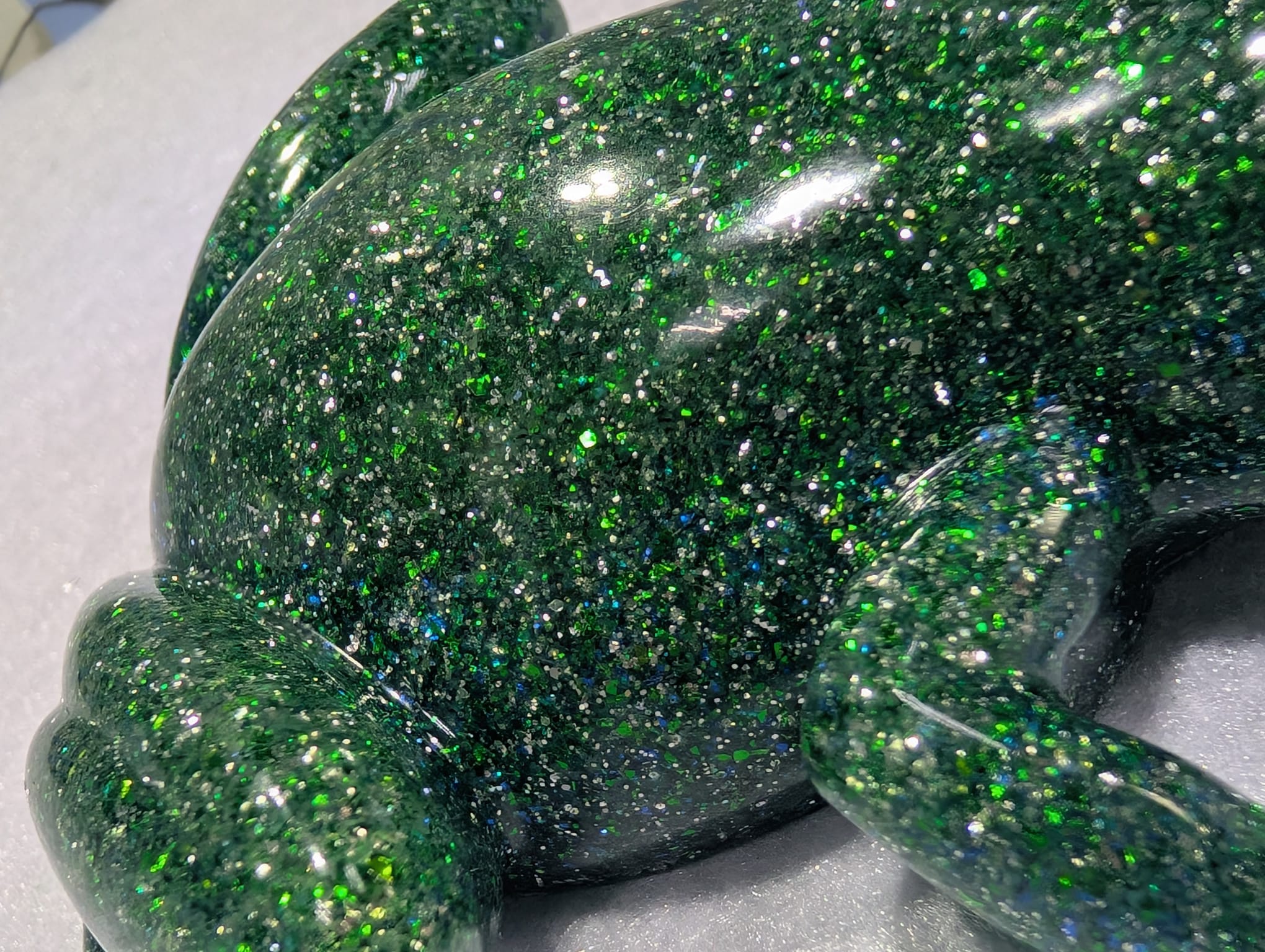 Glittery Resin Frog Decoration