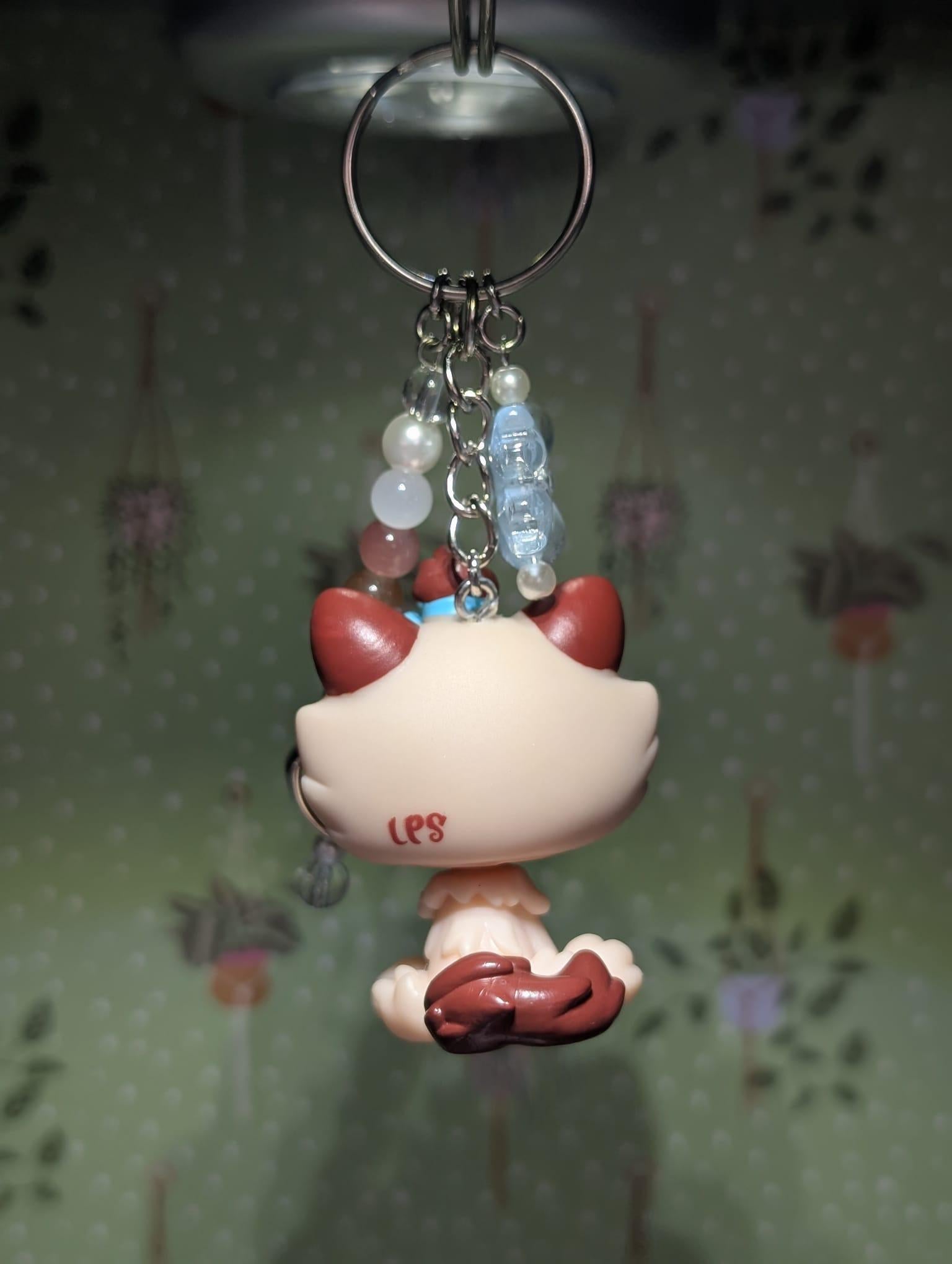Himalayan Cat - Genuine Littlest Pet Shop Figure Keyring / Bag Charm