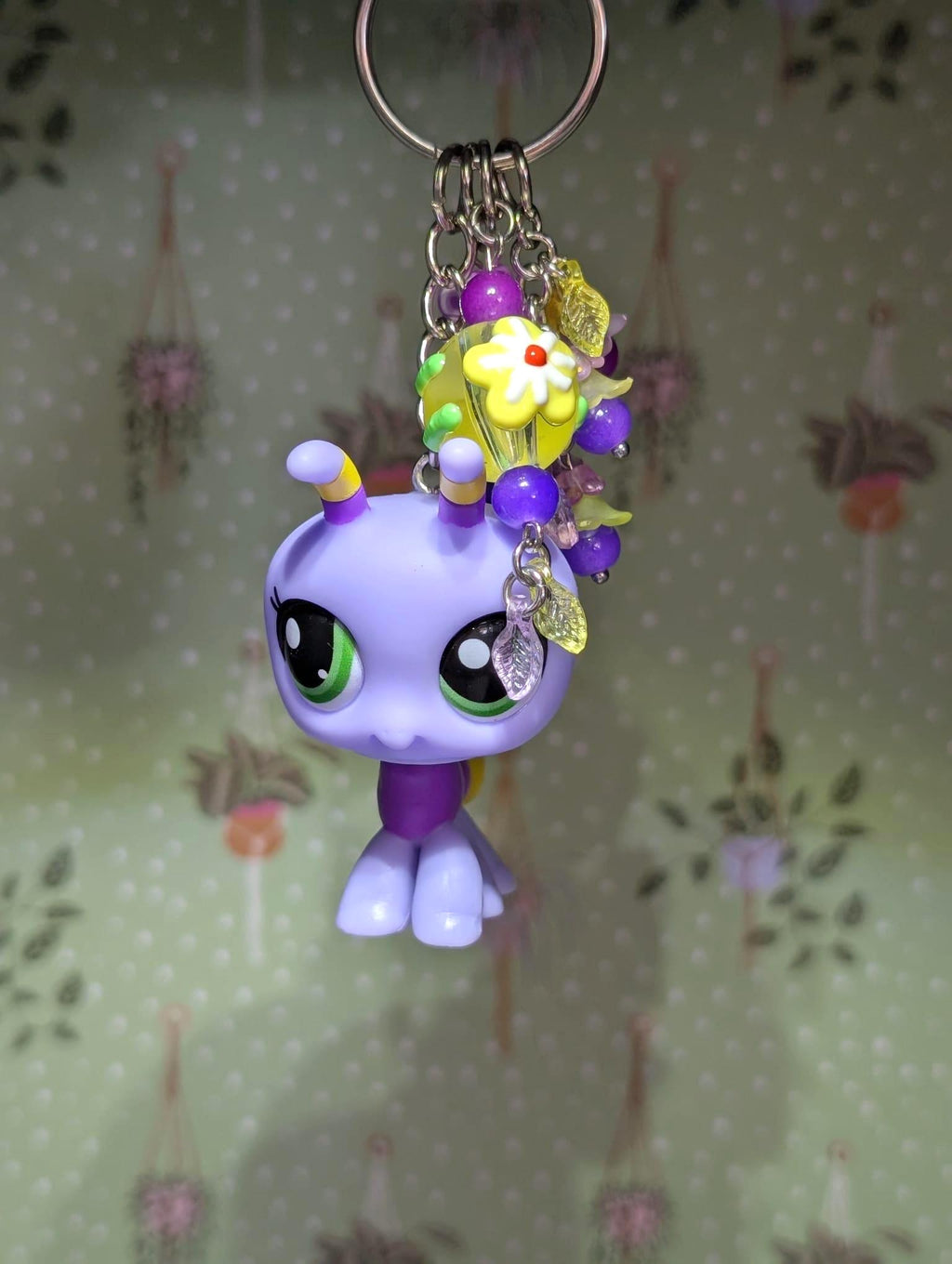 Purple Bug - Genuine Littlest Pet Shop Figure Keyring / Bag Charm