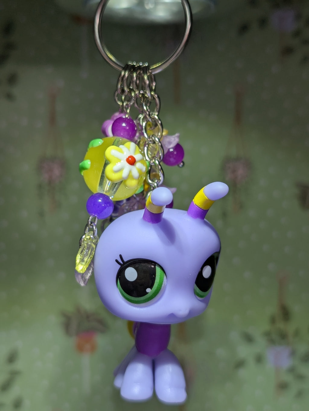 Purple Bug - Genuine Littlest Pet Shop Figure Keyring / Bag Charm