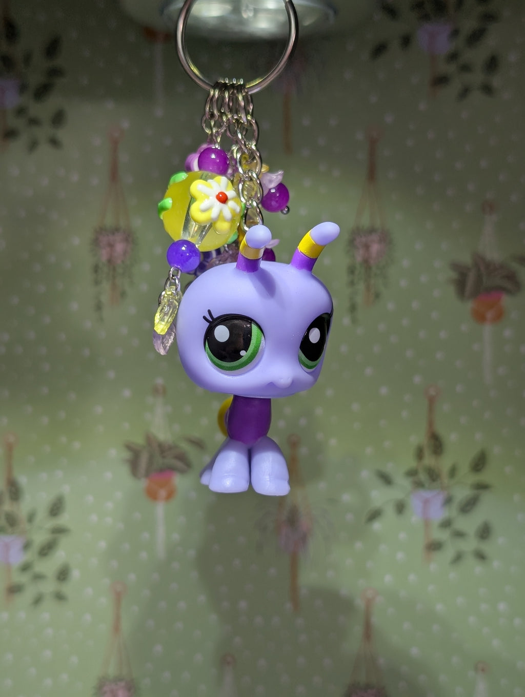 Purple Bug - Genuine Littlest Pet Shop Figure Keyring / Bag Charm