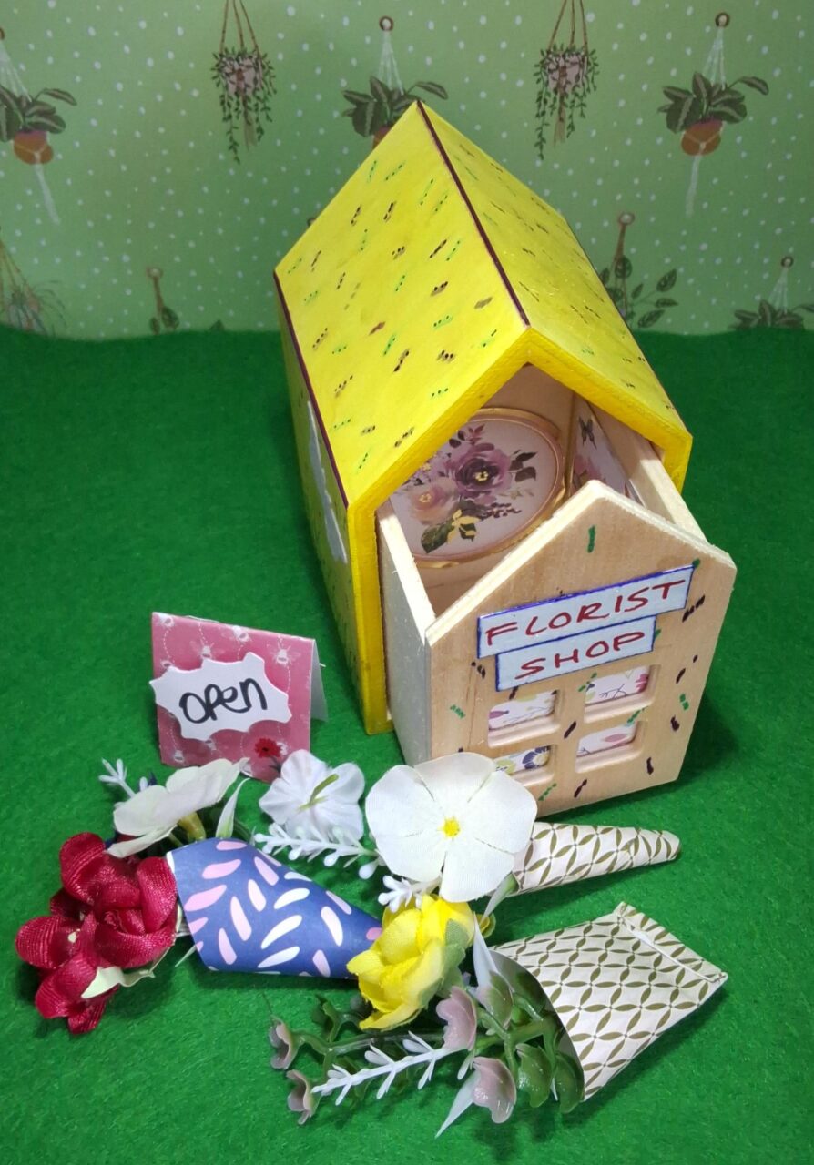 Handcrafted Florist Shop Decorative House - Handmade By Sandra