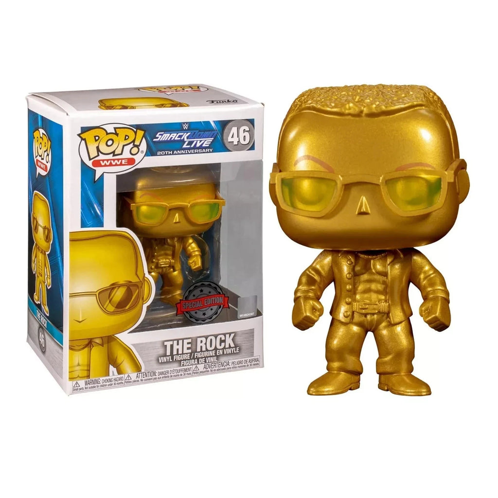 Funko Pop! - #46 WWE Smackdown 20th Anniversary - The Rock (Gold)