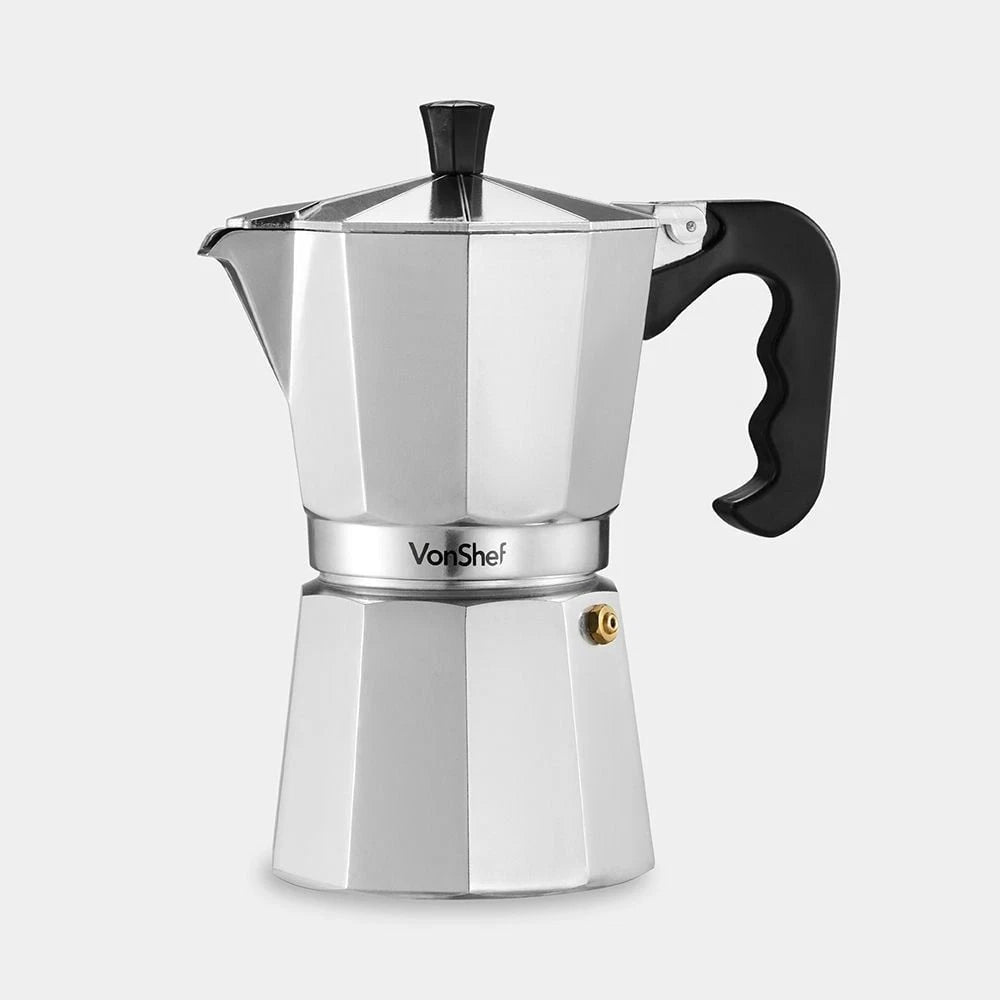 VonShef -  Stovetop Espresso Maker - 6 Cups / 300ml