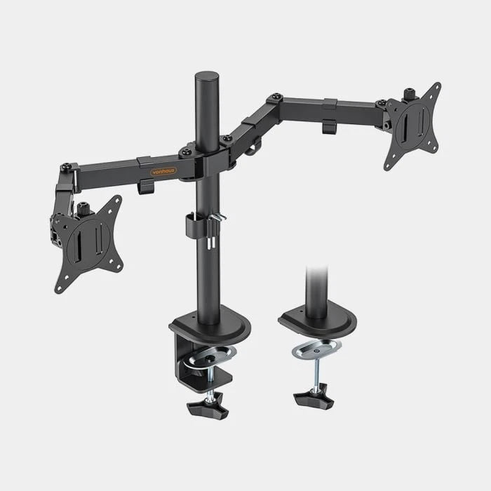 Vonhaus - Dual Arm Monitor Stand - Desk Mount with Clamp