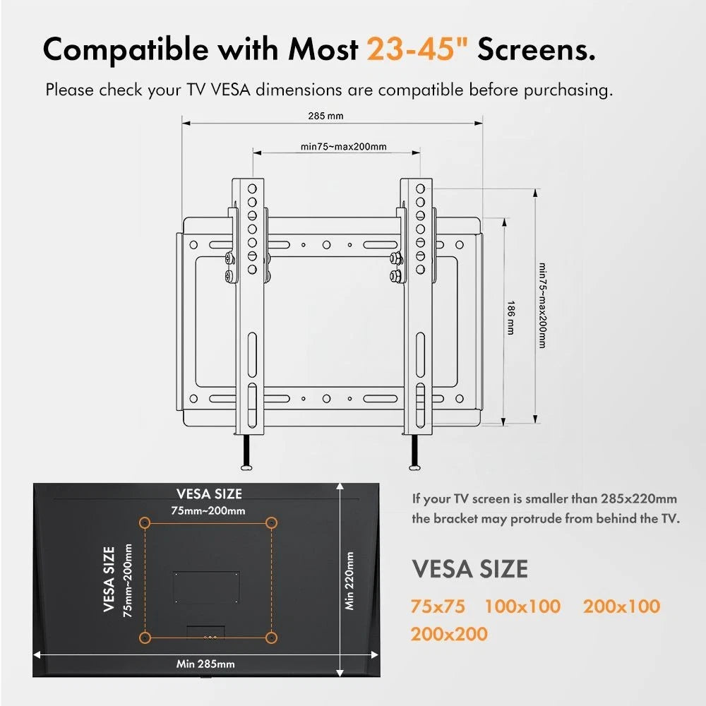 VonHaus - TV Bracket with Tilting Function