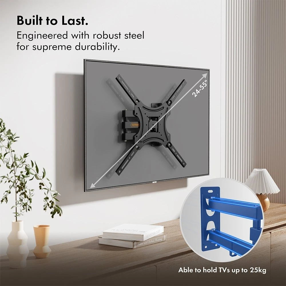 VonHaus - Full Motion Tilt & Swivel TV Bracket