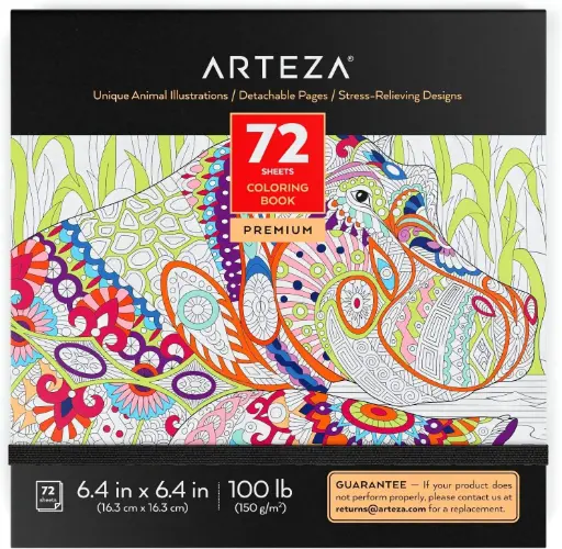 [A10] Arteza - Animal Colouring Book - Premium Pro Series - 72 Sheets
