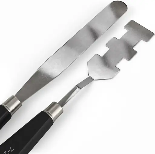 [A13] ARTEZA - Set of 2 Stainless Steel Palette Knives - Sizes #7-2 & #21