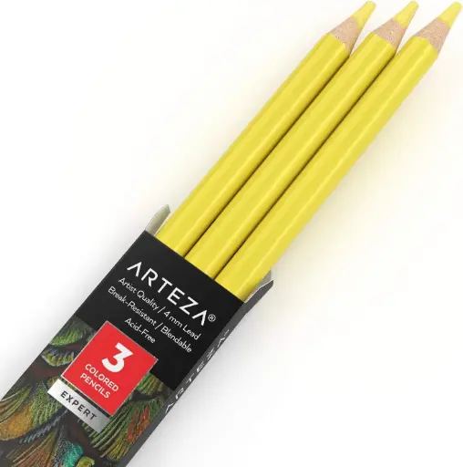 [A9] Arteza - Expert Watercolour Pencils - Lemon Yellow - Pack of 3