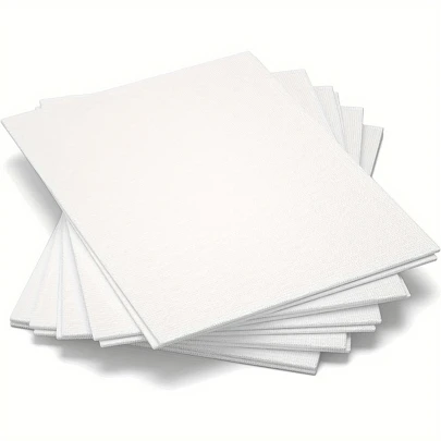 [A08] Cotton Art Canvas Panels Rectangular - 9 x 12" / 22.9 x 30.5cm - Pack of 7