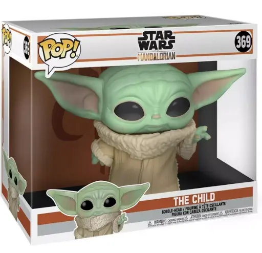 [A19] Funko Pop! Jumbo (#369) - Star Wars: The Mandalorian - The Child (Grogu) - 10" BobbleHead
